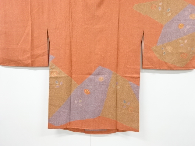 ★美品 ロング寸 お洒落な 道中着（正絹）仕立上り＜C619＞★ 小梅 リサイクル・アンティーク着物販売：Shinei